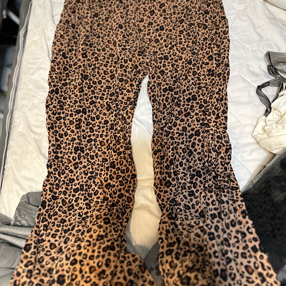 Shade & Shore Leopard Print Pants/ Swim Cover Up